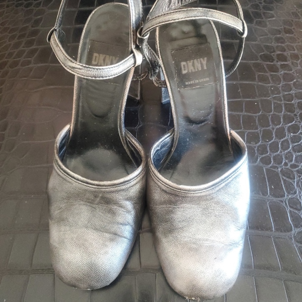 DKNY Grey Pewter Mary Janes